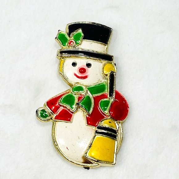Two Vintage Christmas Brooches - Penguin & Snowman - Picture 2 of 8